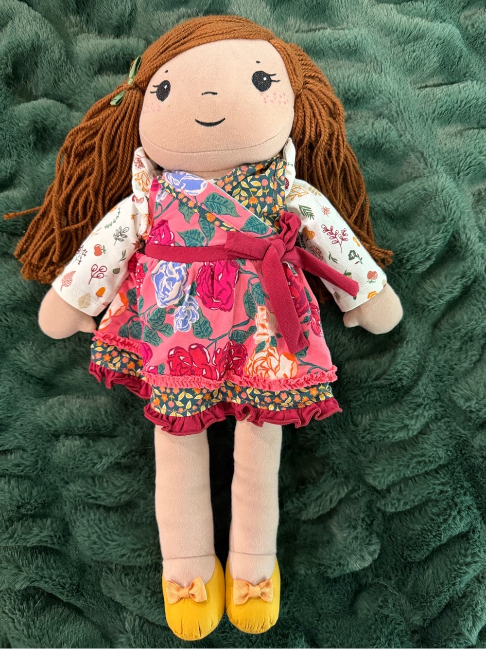 Matilda Jane Floral Cloth Doll (Brown Hair)